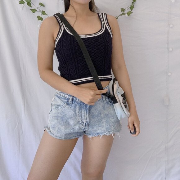 Cider Black Knit Crop Top - S/M - $18 - Picture 4 of 14